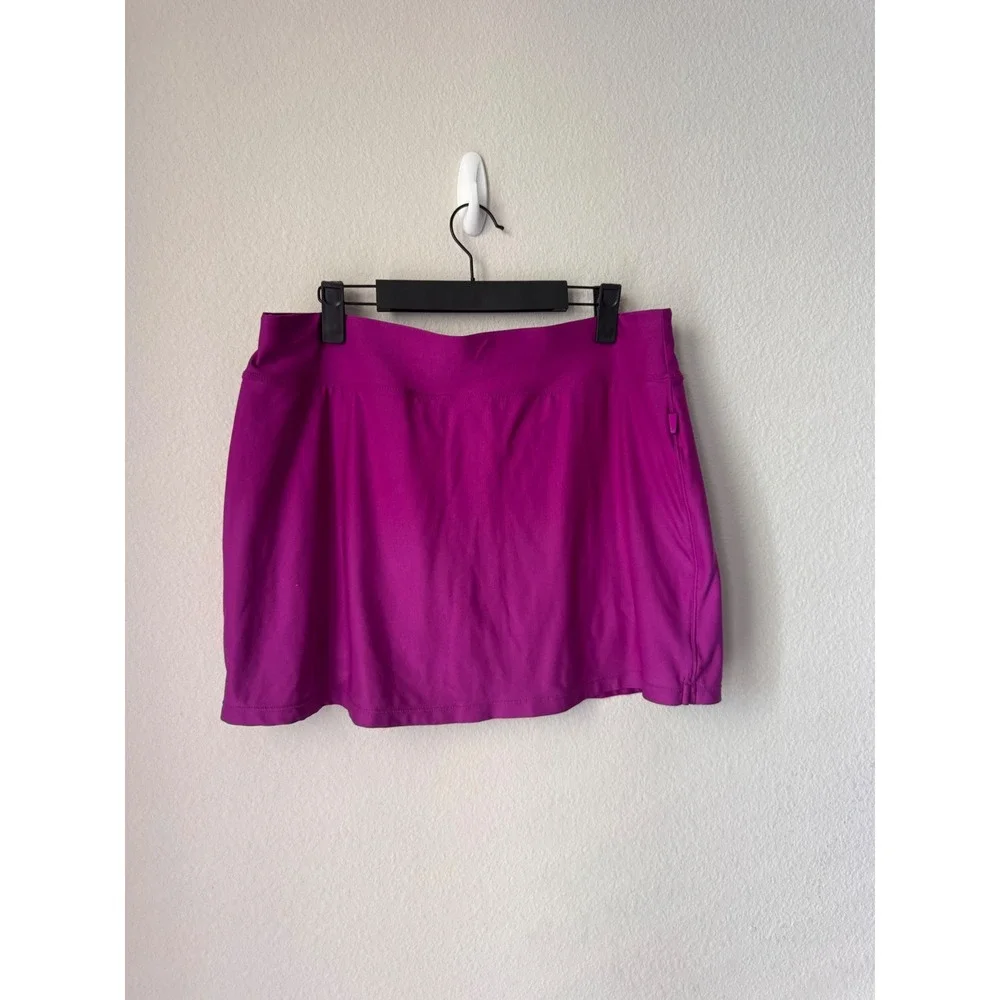 Nike Dri-FIT Tennis Skort Magenta Purple Athletic Skirt Large RN56323